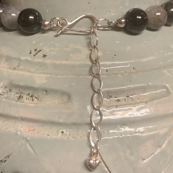 Jay King Necklace Sterling Silver, Black Onyx and Quartz DTR - Picture 7 of 7